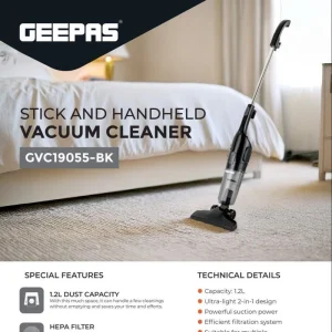 جاروشارژی Geepas مدل gvc19055-bk