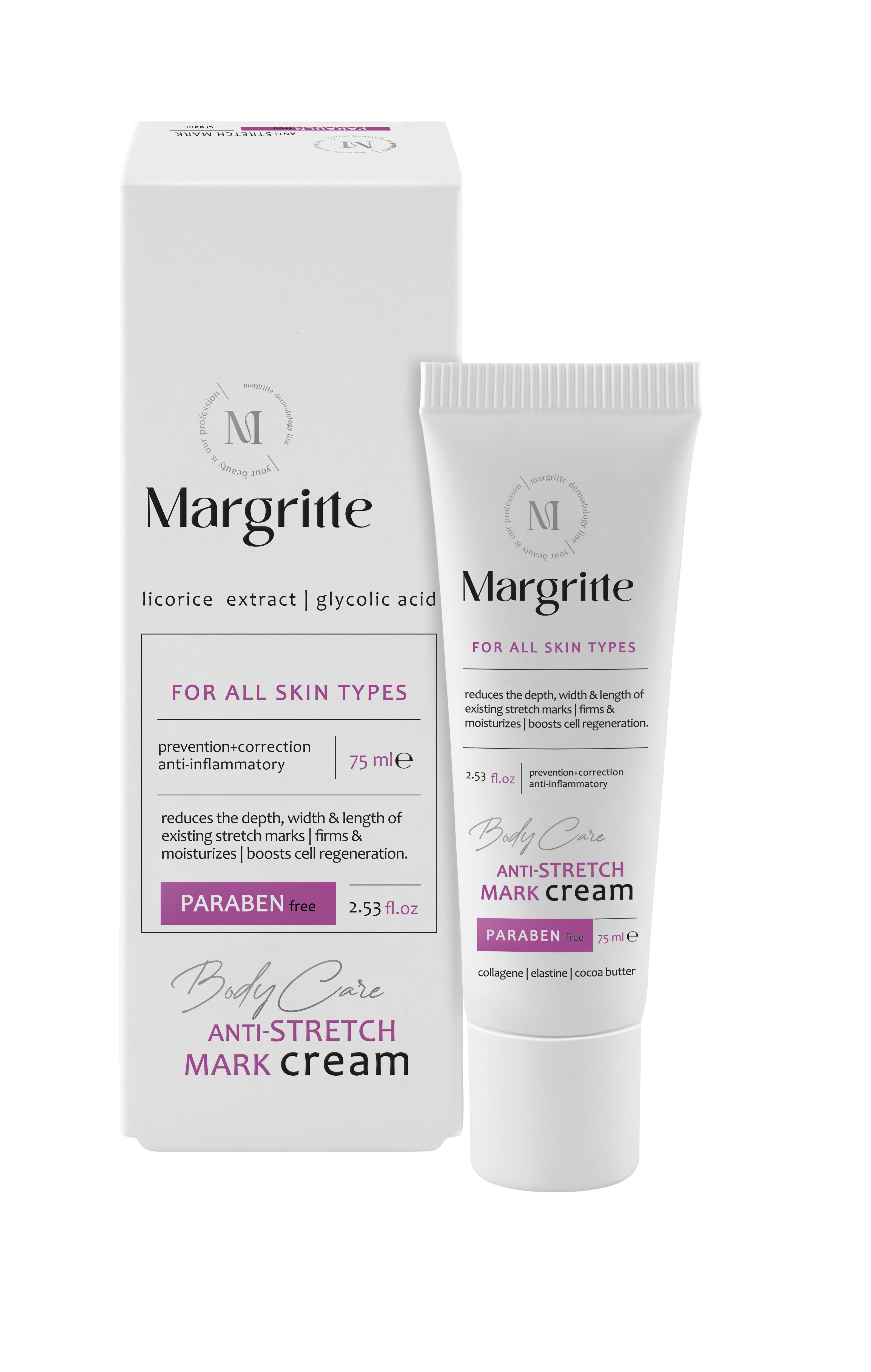 کرم رفع ترک بدن حجم 75 میلی لیتر مارگریت