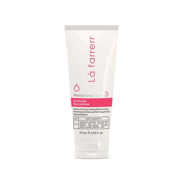 کرم مرطوب کننده دست و صورت لافارر کد 3 مناسب پوست های خشک حجم 75 میلی لیتر