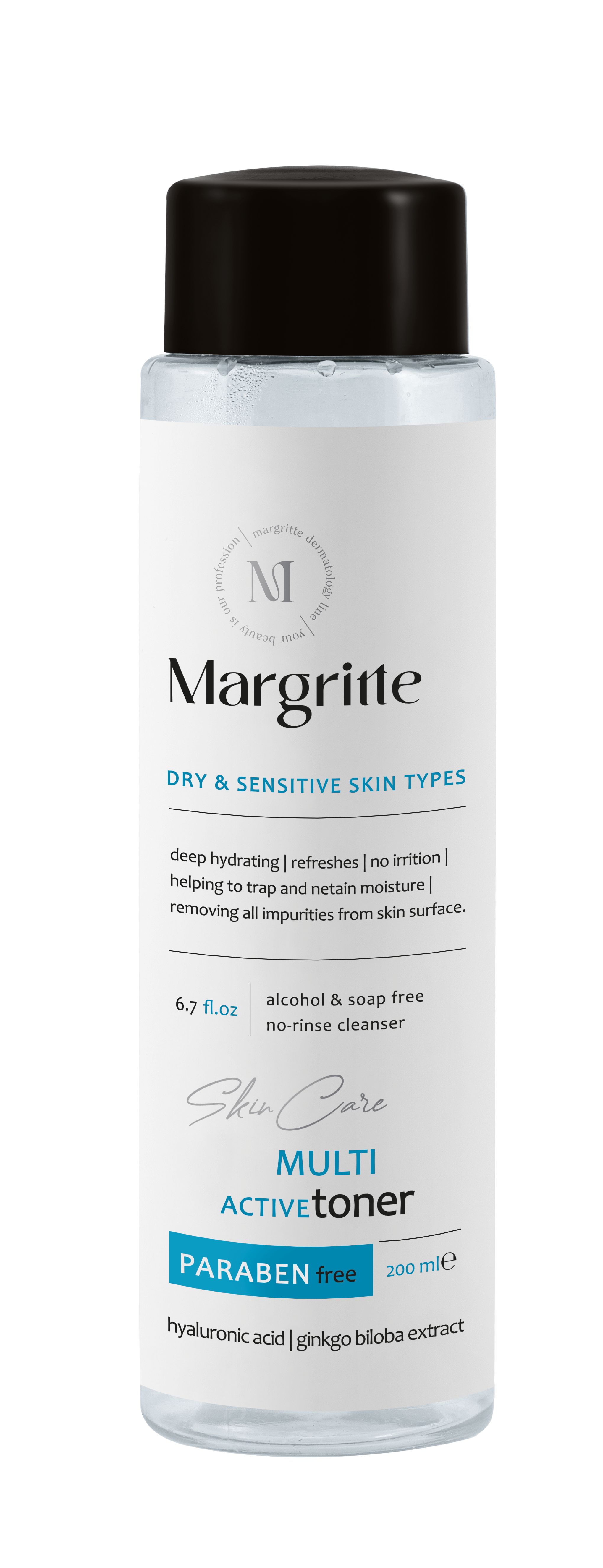 تونر پاک کننده (پوست خشک و حساس) حجم 200 میلی لیتر مارگریت